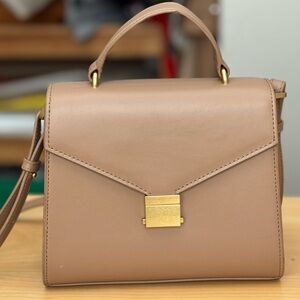 Quince tan leather crossbody bag purse!